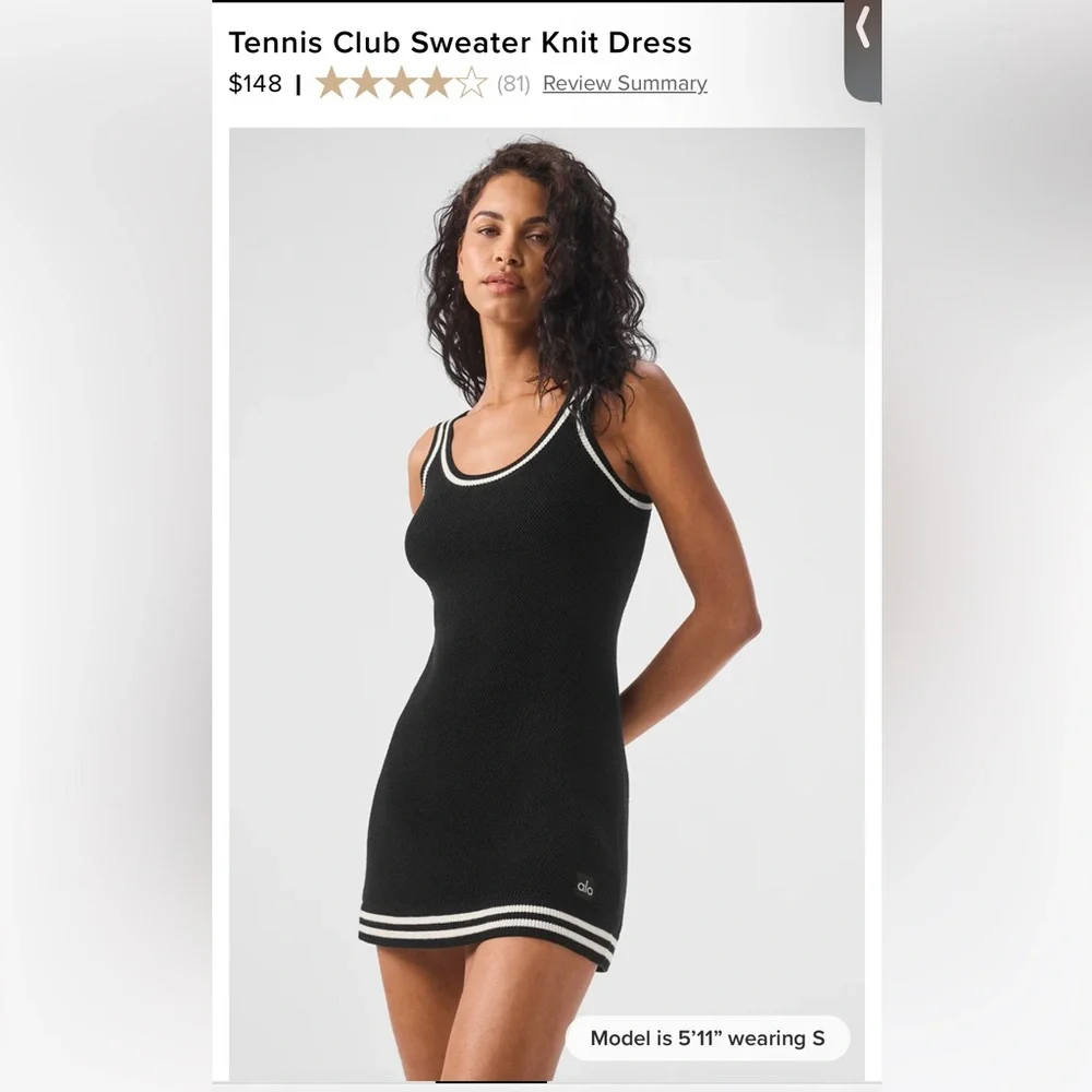 Alo Tennis Club Sweater Knit Dress